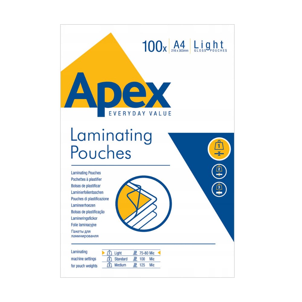 Bolsas de Plastificar A4 216x303mm 75mic 100un