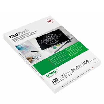 Bolsas de Plastificar A3 303x426mm 125mic Mate 100un