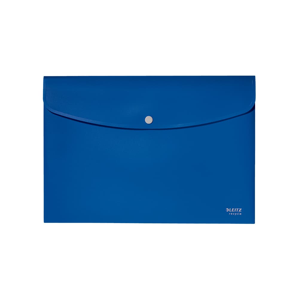 Bolsa Envelope A4 Fecho Botão Recycle Azul