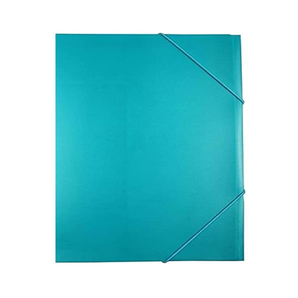 Pasta Plástico c/Elásticos A4 Verde Turquesa