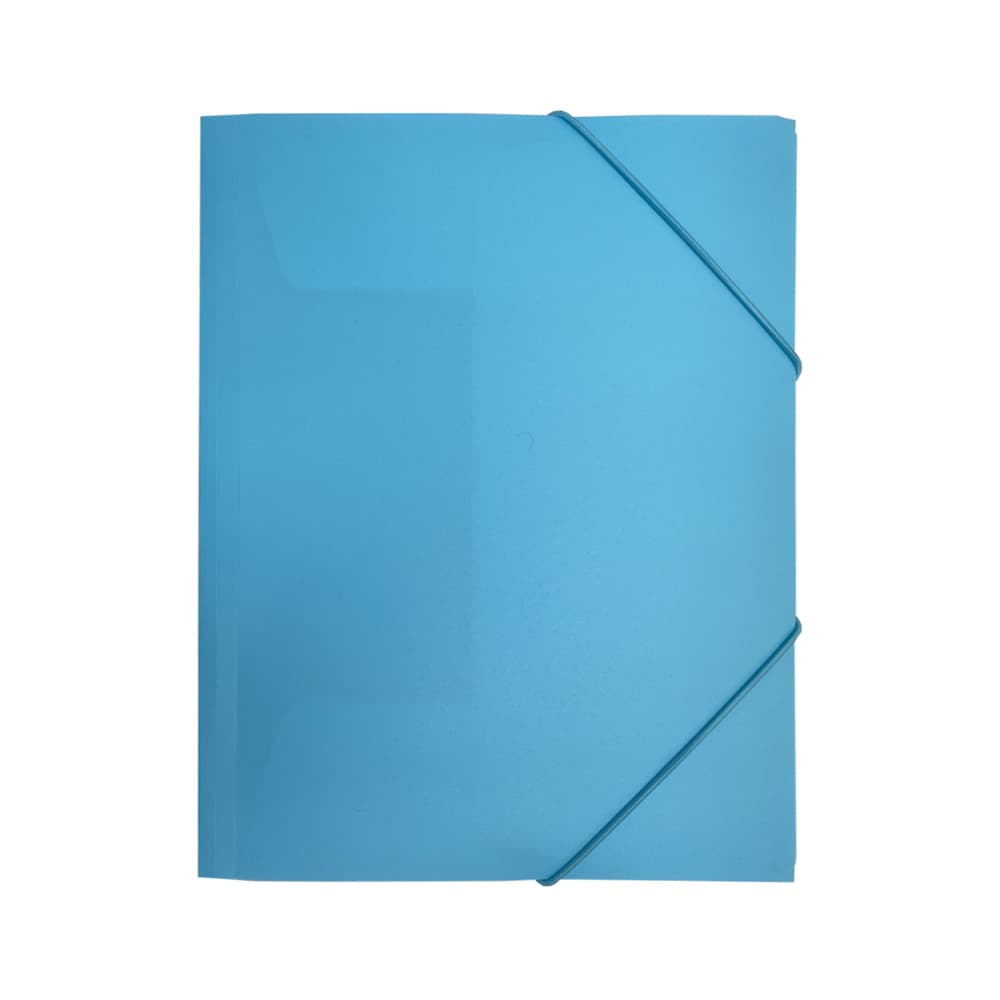 Pasta Plástico c/Elásticos A4 Turquesa Pastel