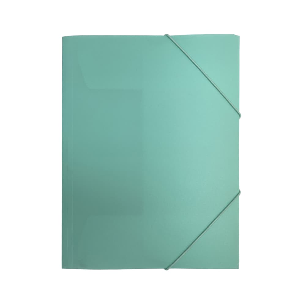 Pasta Plástico c/Elásticos A4 Menta Pastel