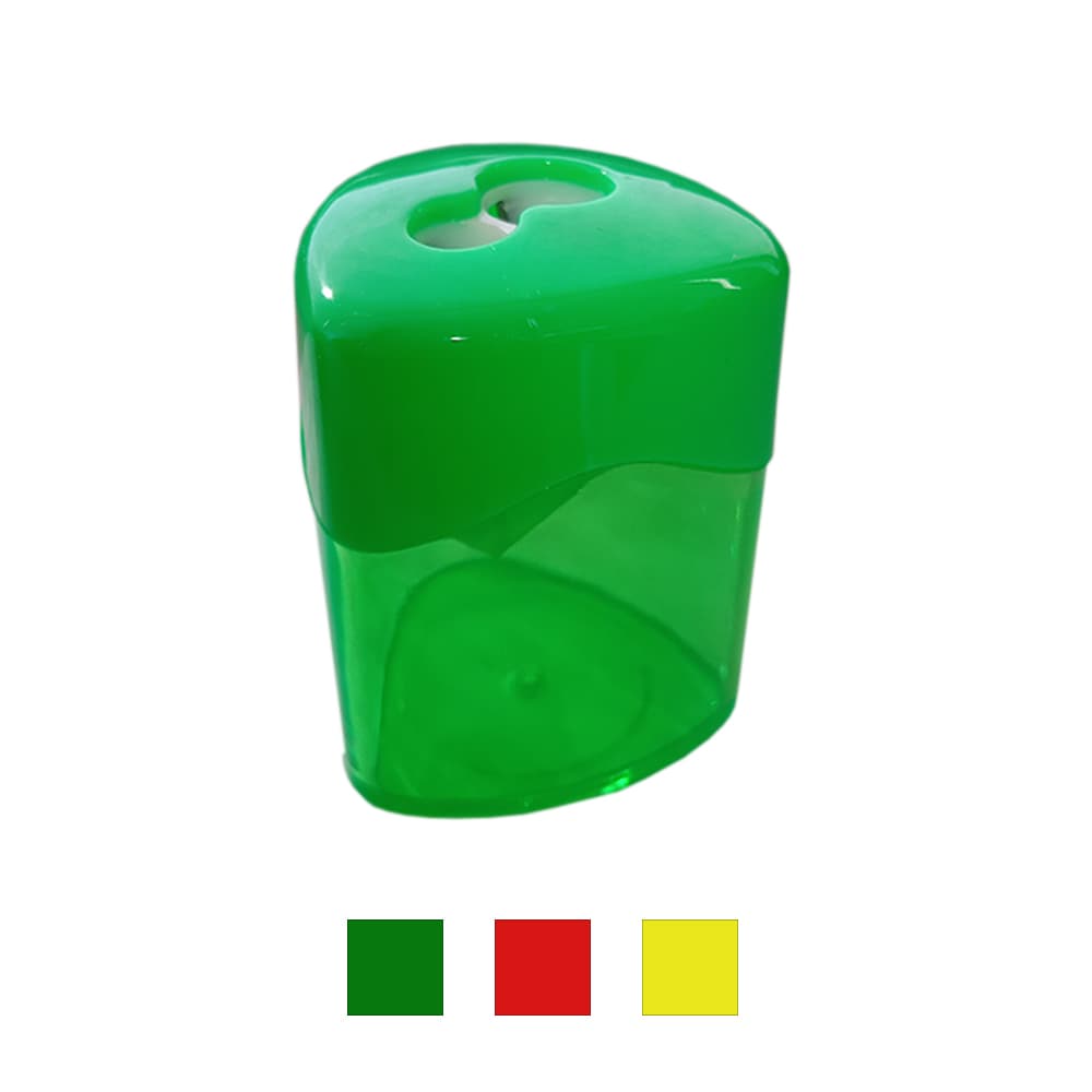 Afia Lápis 2 Bocas Plástico c/Depósito Epene Sortido 1un