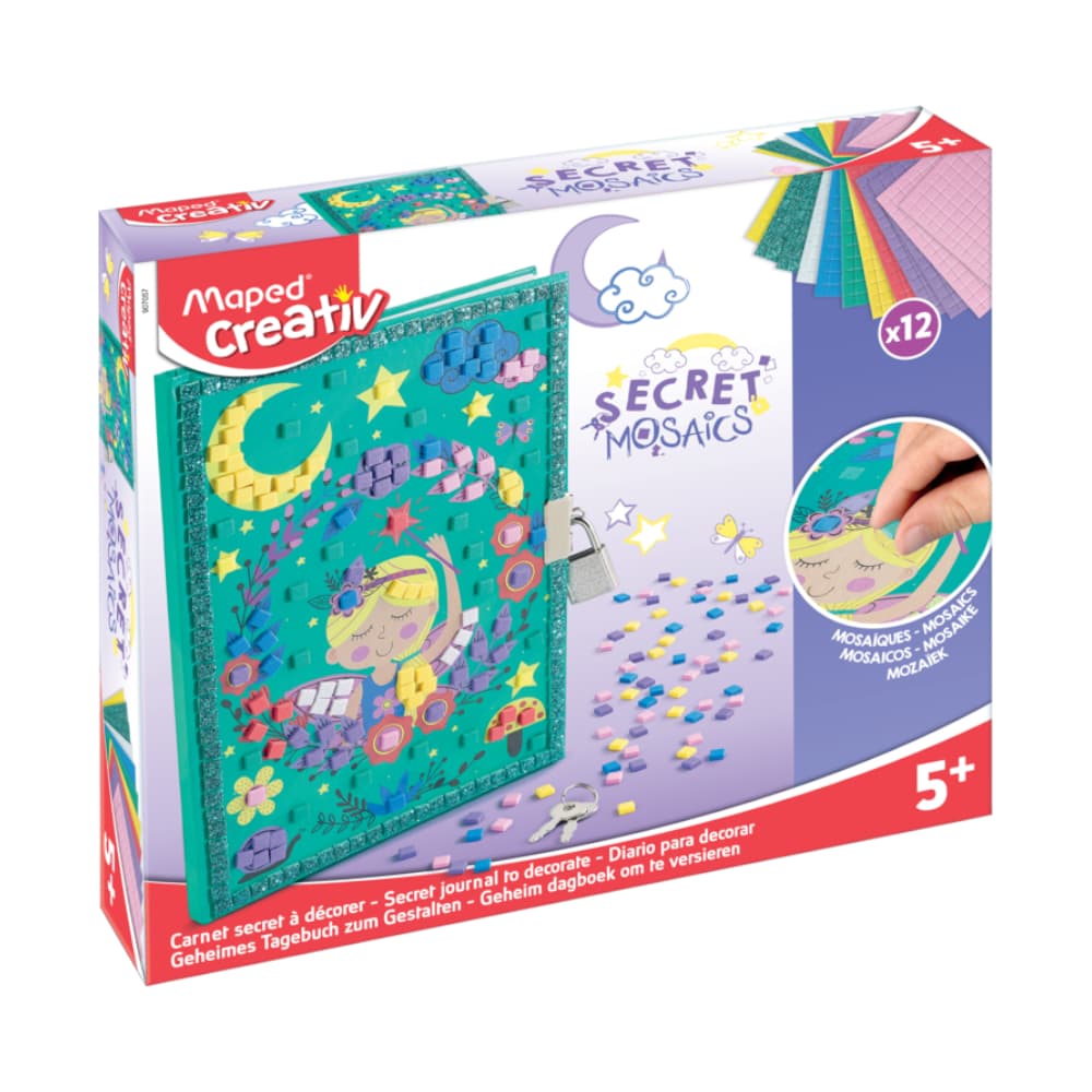 Diário com Cadeado - Mosaicos Secretos