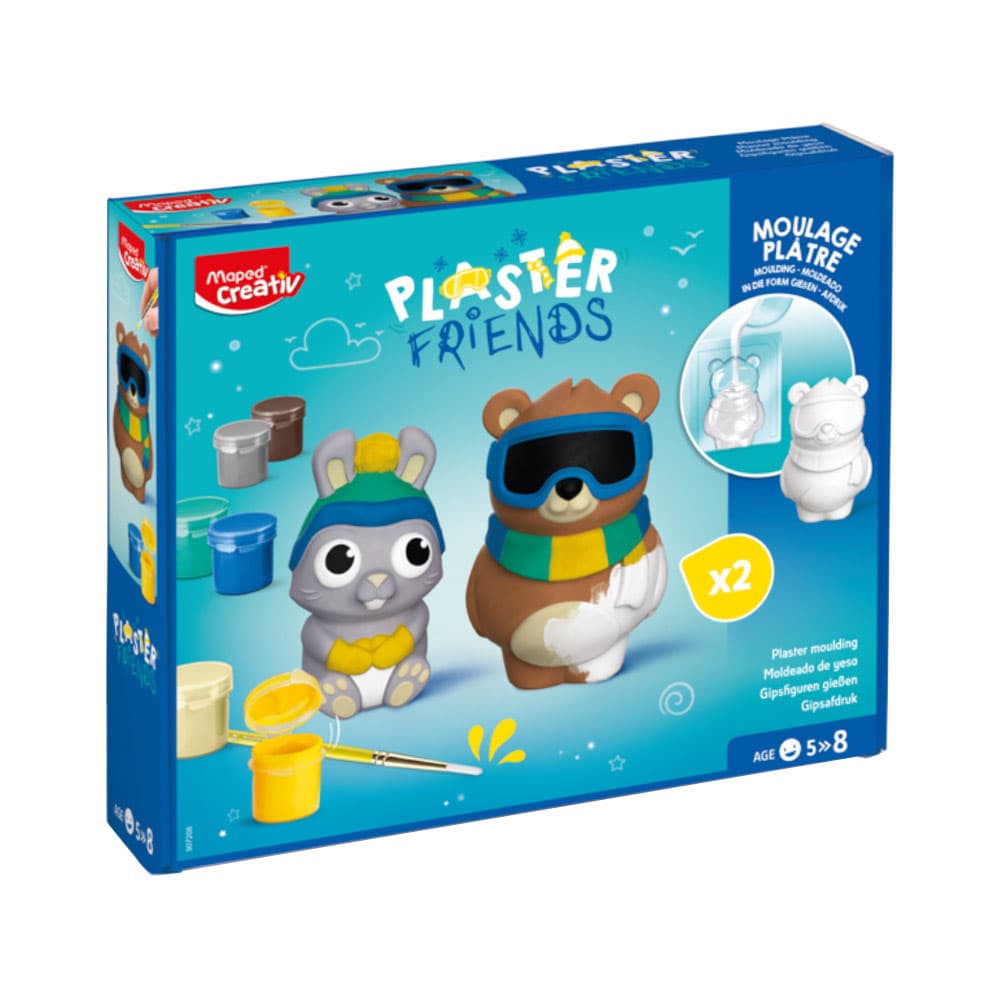 Kit Gesso Friends Urso e Coelho