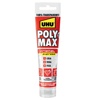 Cola e Veda Poly Max Cristal Express Tubo UHU 115g
