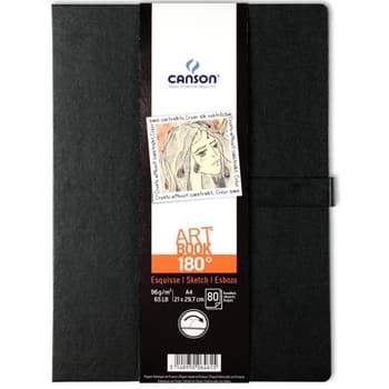 Caderno Canson Artbook 180º A4 96g 80Fls