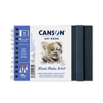 Caderno Canson Artbook Mixed Media Artist A5 300gr 56Fls