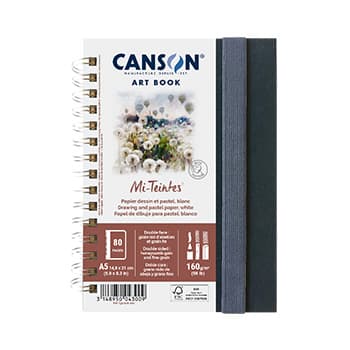 Caderno Canson Artbook Mi-Teintes A5 160g 80Fls