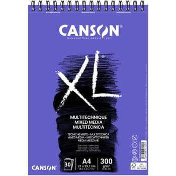 Bloco Espiralado Canson XL Mix Media A4 300g 30Fls