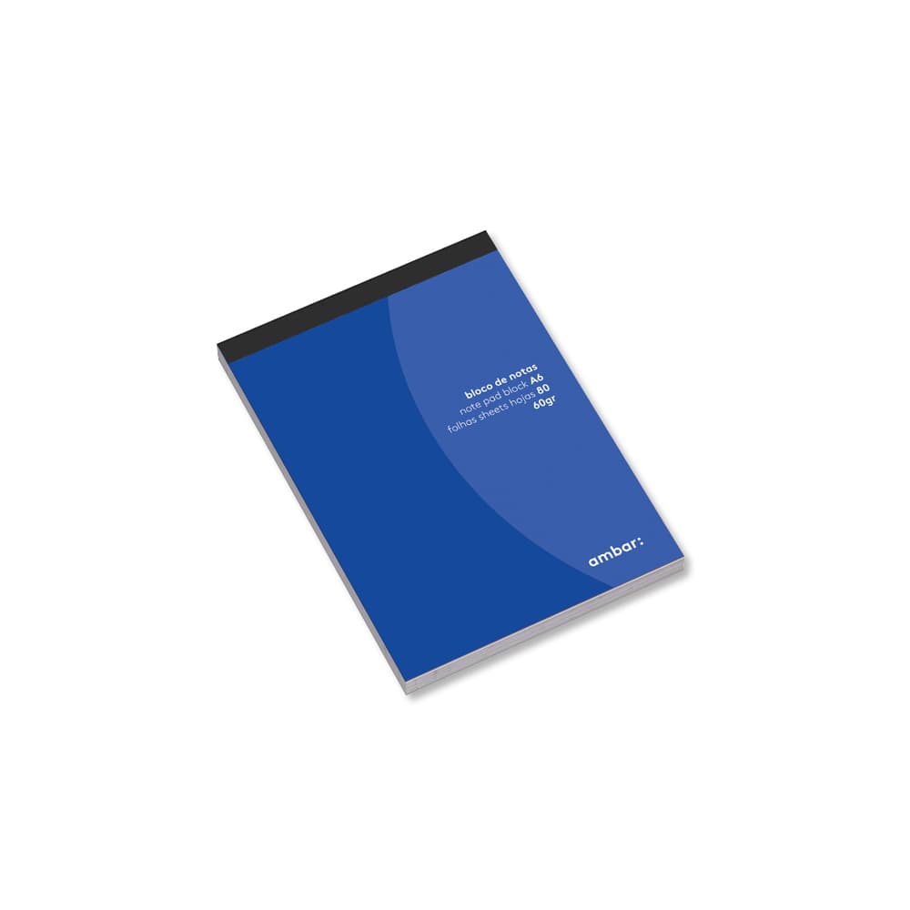 Bloco Notas A6 Liso Ambar 80Fls