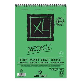Bloco Espiralado Canson XL Recycle A4 160g 50Fls