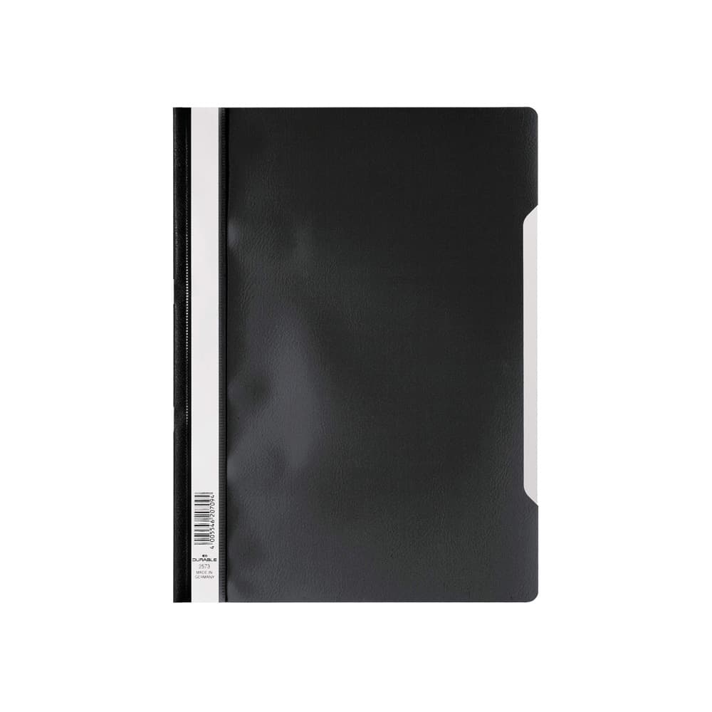 Classificador Capa Transparente Preto Durable 257301 1un