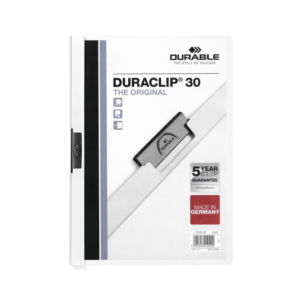 Classificador Clip Lateral Durable 2200 Branco