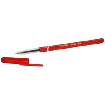 Esferográfica Reynolds 048 Ponta Média Vermelho 1un
