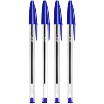 Esferográfica BIC Cristal Ball Point Azul 1mm 4un