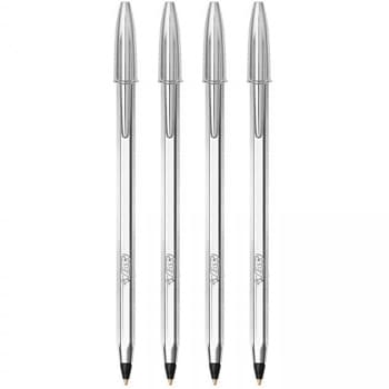 Esferográfica BIC Edição Especial Preto 1mm Prateado 4un