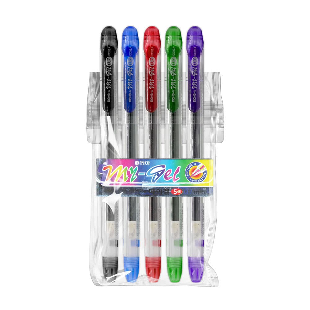 Esferográfica Gel Dong-A My-Gel 5 Cores 0,7mm 5un