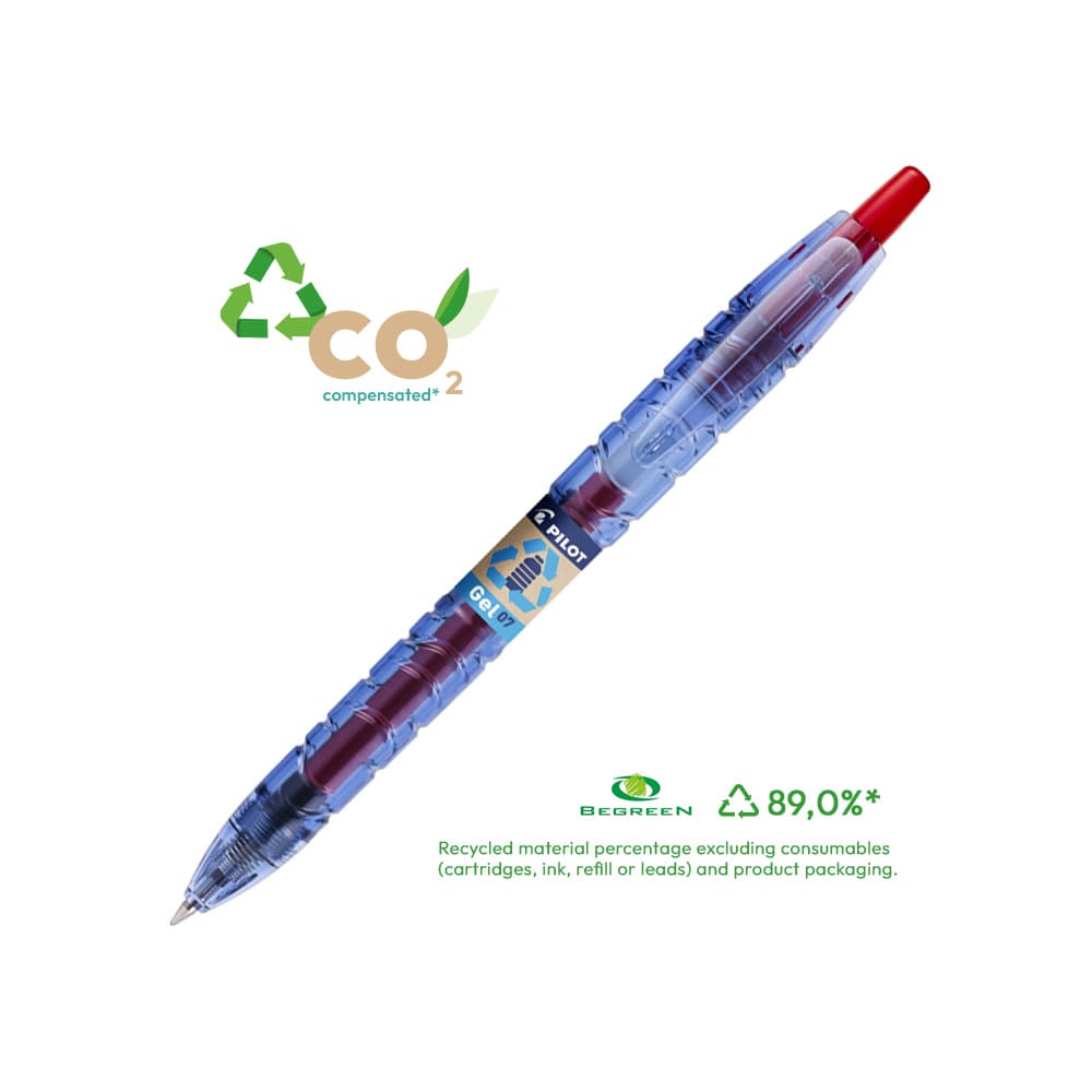 Esferográfica Gel Pilot B2P BG Retrátil Vermelho 0,7mm 1un