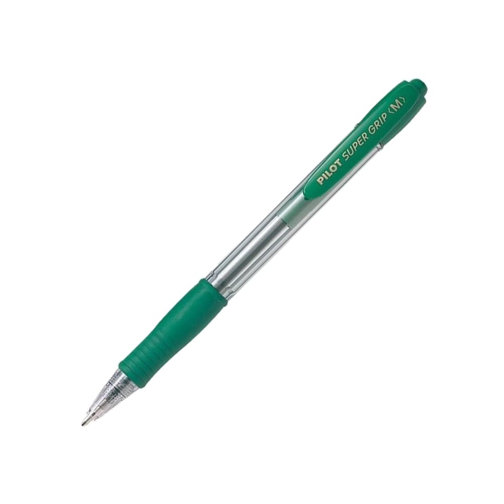Esferográfica Pilot Super Grip M Retrátil Verde 1mm 1un