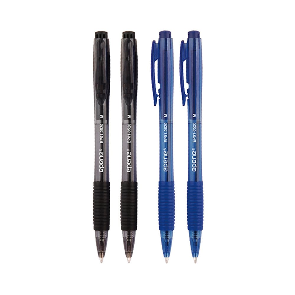 Esferográfica Epene Ball Point Retrátil 2 Cores 1mm 2+2un