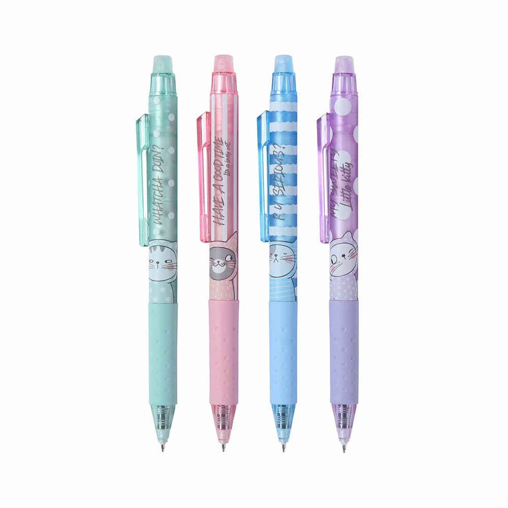 Esferográfica Gel POP Kitty Apagável Azul 0,5mm Sortido 1un