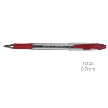 Esferográfica Ball Point Grip Vermelho 0,7mm 1un
