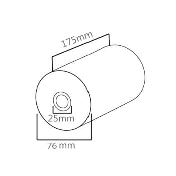 Rolo Papel Térmico 076x175x25mm 58gr 1un