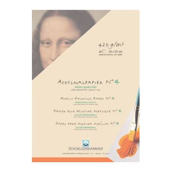 Bloco Papel Pintura Acrilica 24x32cm 420gr 20Folhas