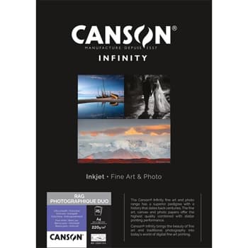 Papel A4 220g Canson Infinity Rag Photograph Duo 100% 10Fls