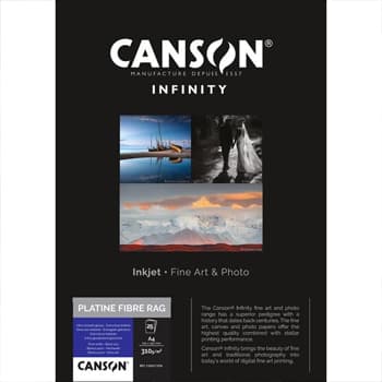 Papel A4 310g Canson Infinity Platine Fibre Rag 100% 10Fls