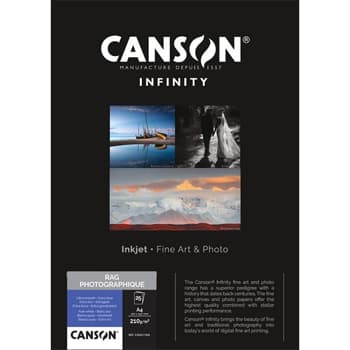 Papel A4 310g Canson Infinity Rag Photograph 100% 10Fls