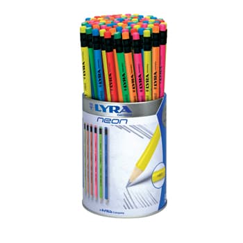 Lápis Grafite Nº2-HB Lyra Neon c/Borracha Copo 96un