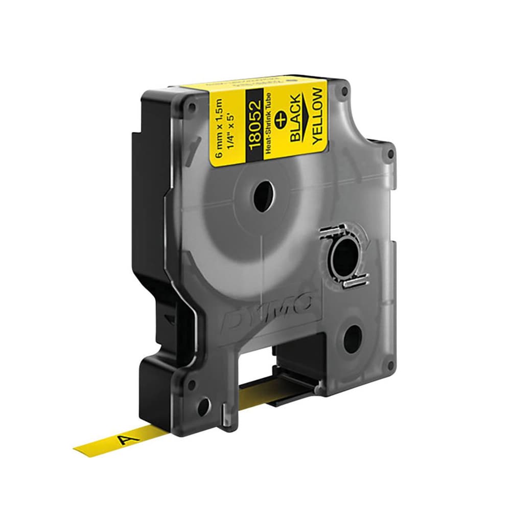 Fita Tubo Termo Retrátil 6mmx1,5m Preto/Amarelo Rhino