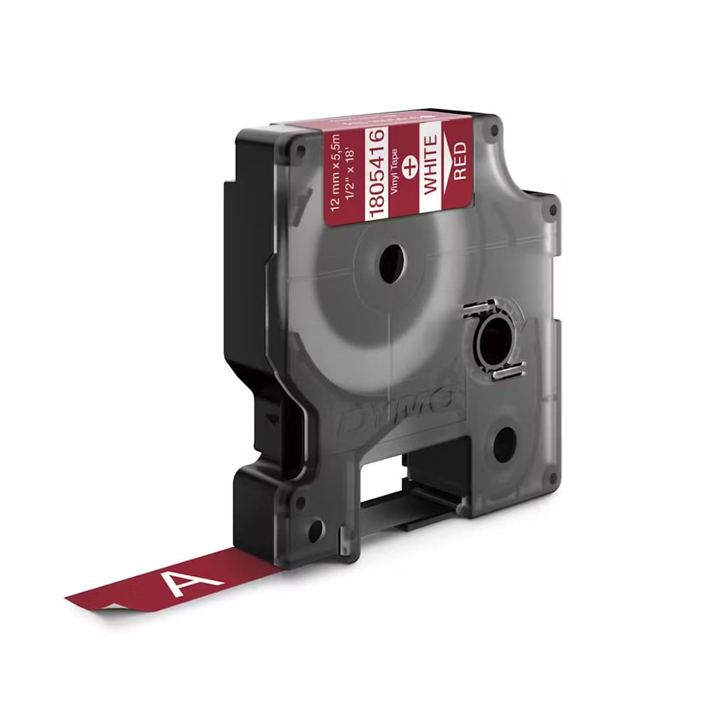 Fita 12mmx5mts Branco/Vermelho Vinil 1805416