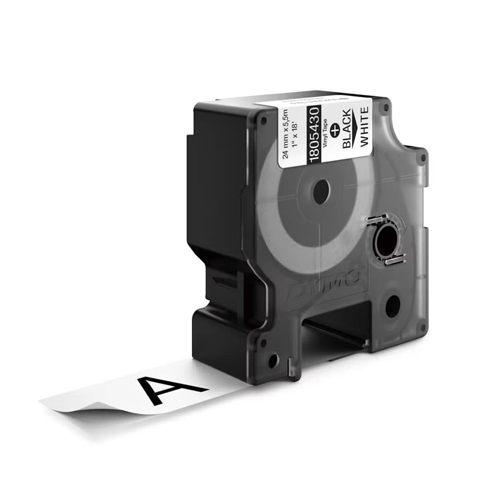 Fita 24mmx5,5m Vinil Preto/Branco Vinil 1805430