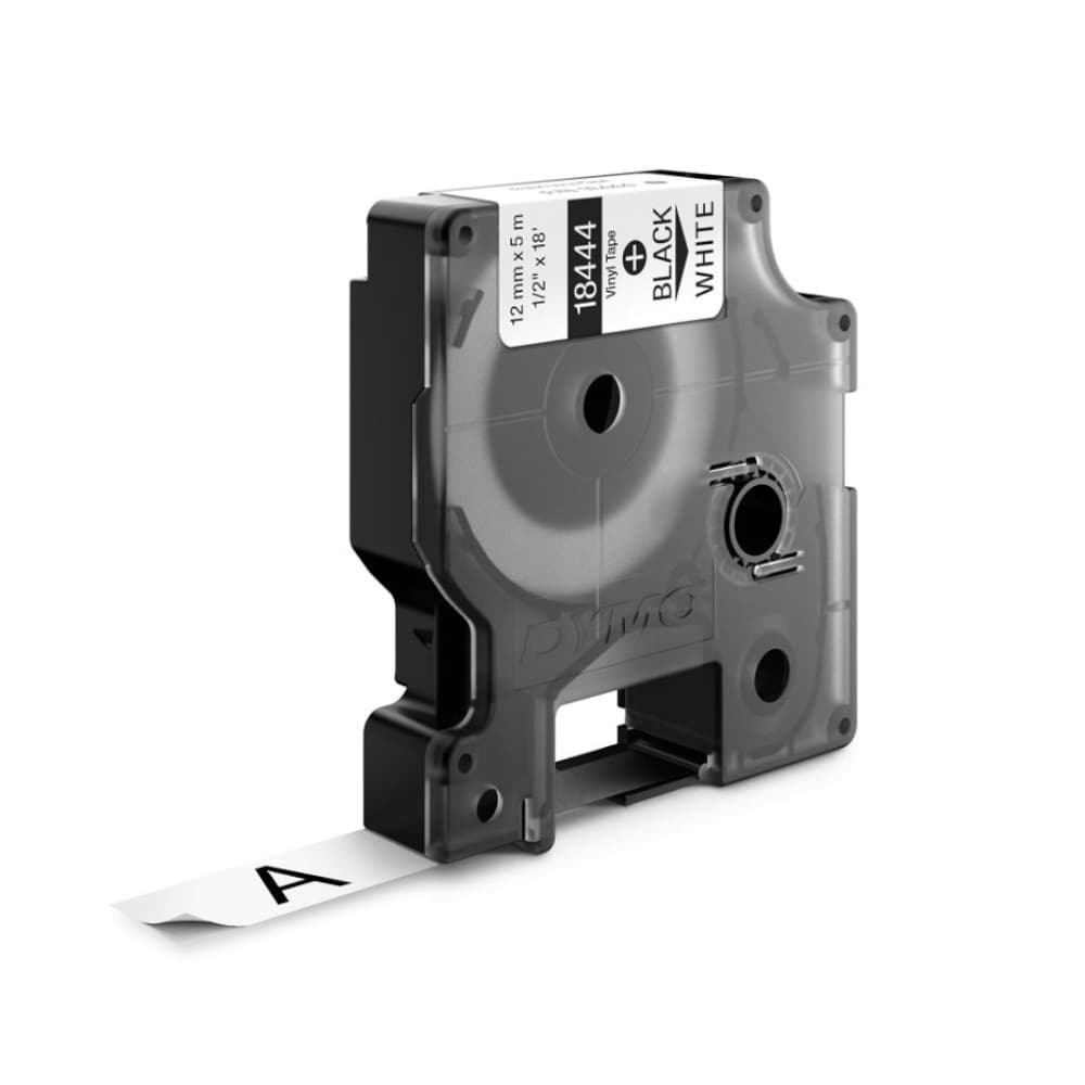 Fita 12mmx5,5m Preto/Branco Vinil 18444