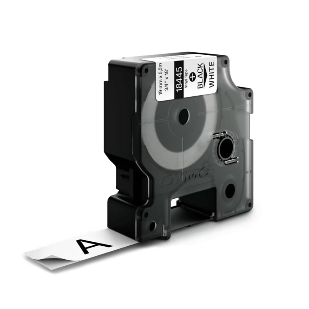 Fita 19mmx5m Preto/Branco Vinil 18445