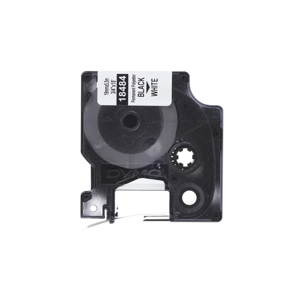 Fita 19mmx5,5m Preto/Branco Poliéster 18484