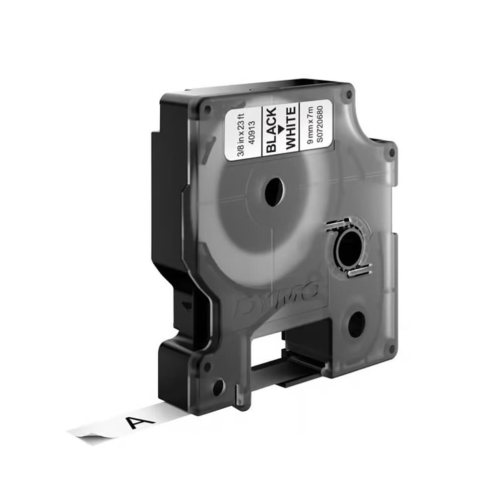 Fita 09mmx7m Preto/Branco Vinil 40913