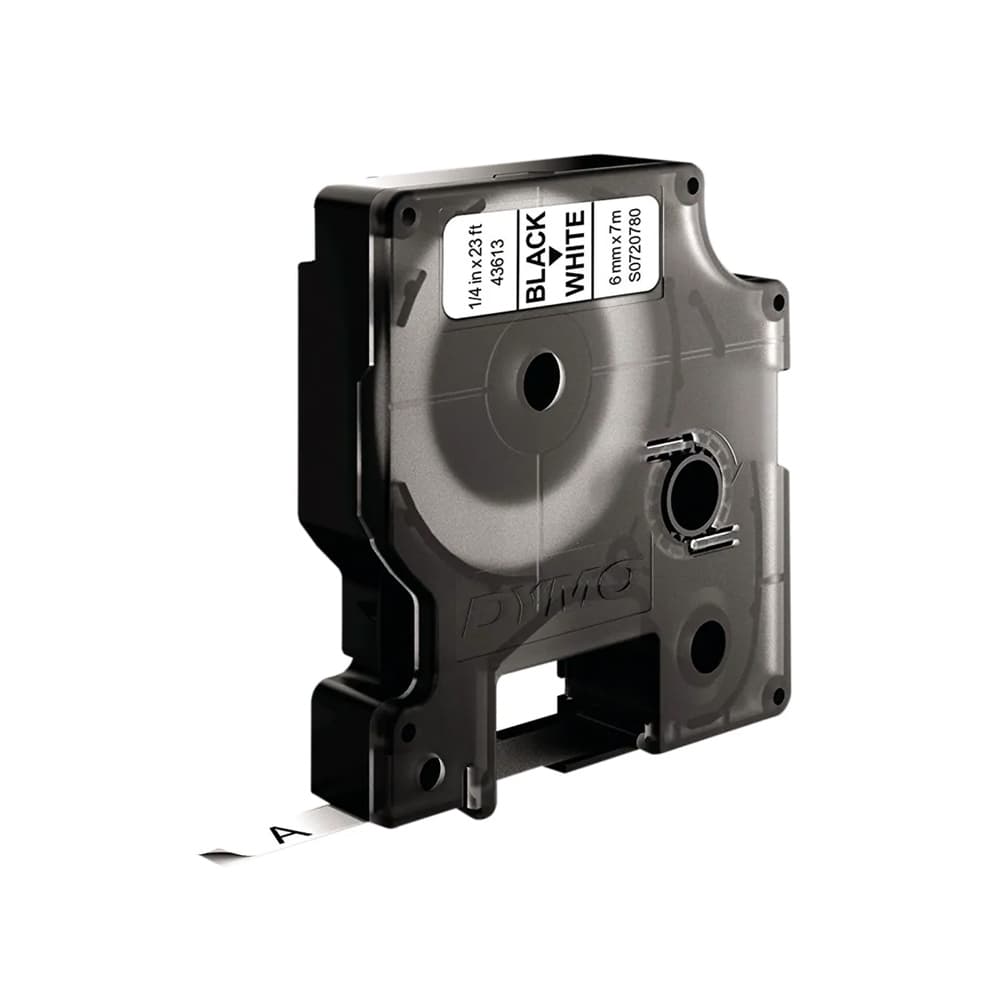 Fita 06mmx7m Preto/Branco Vinil 43613