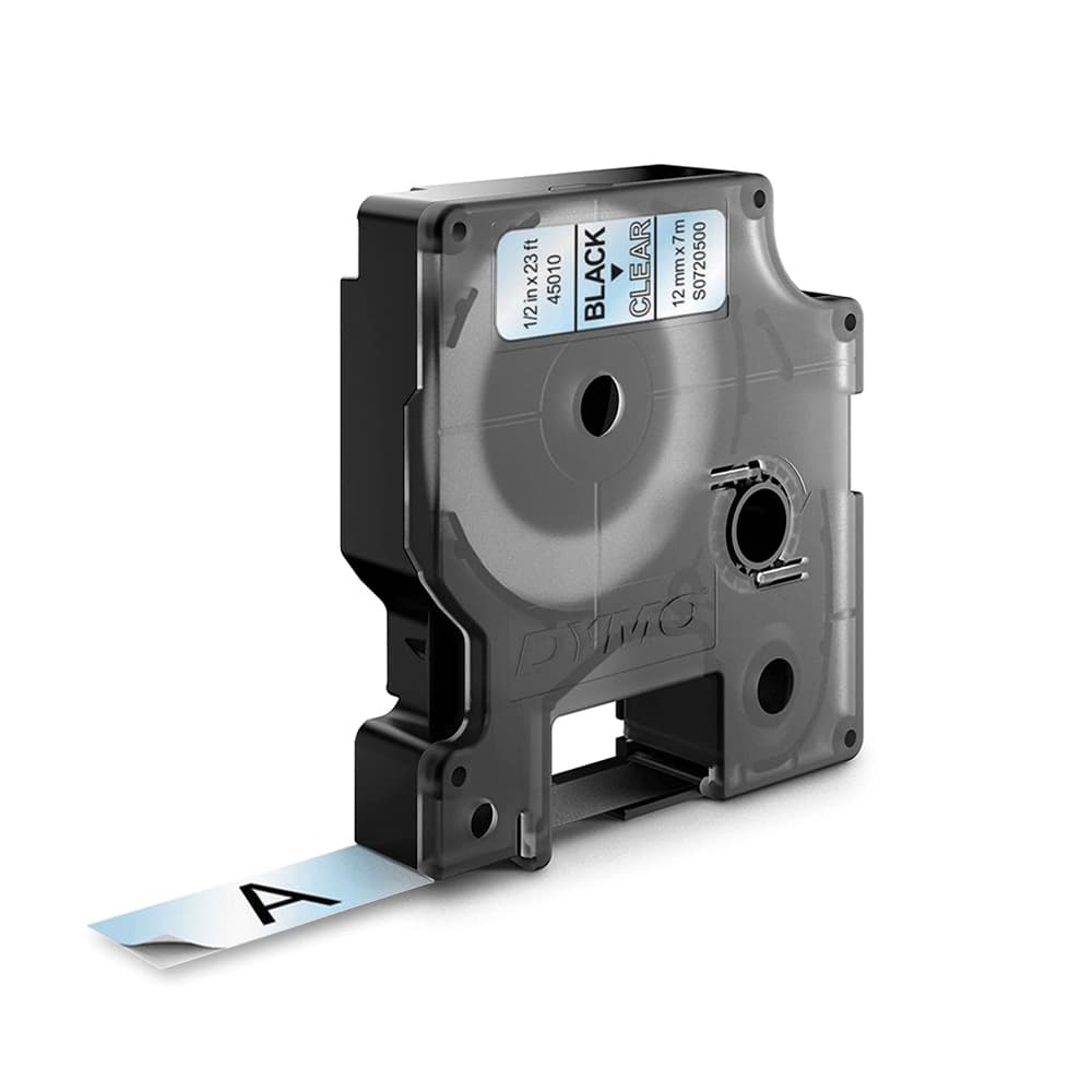 Fita 12mmx7m Preto/Transparente Vinil 45010