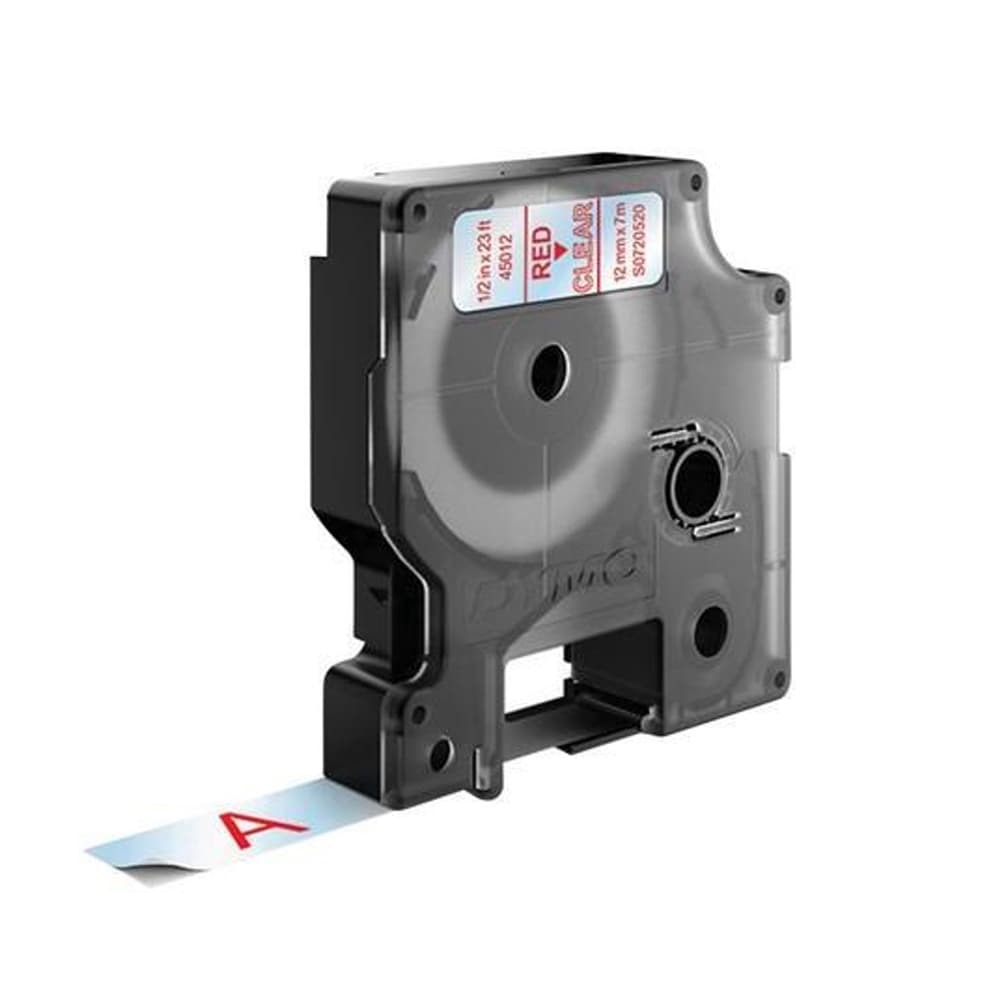 Fita 12mmx7m Vermelho/Transparente Vinil 45012