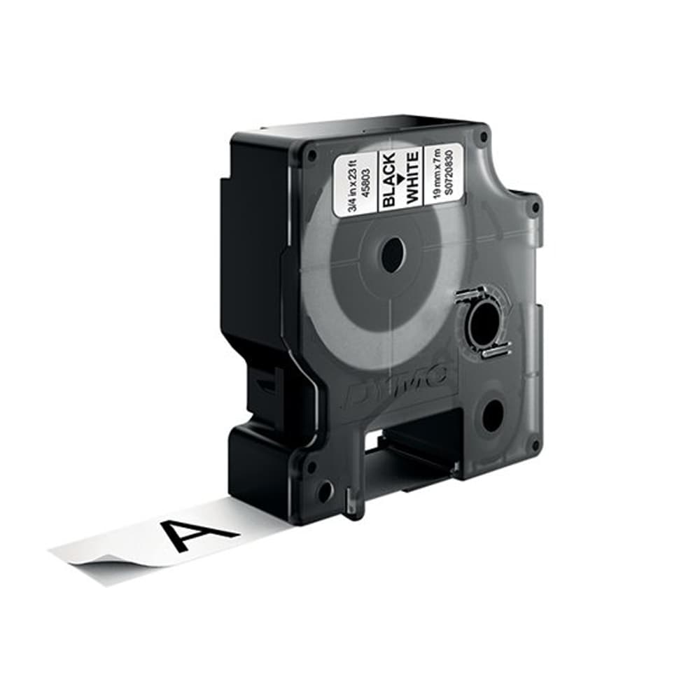 Fita 19mmx7m Preto/Branco Poliéster 45803