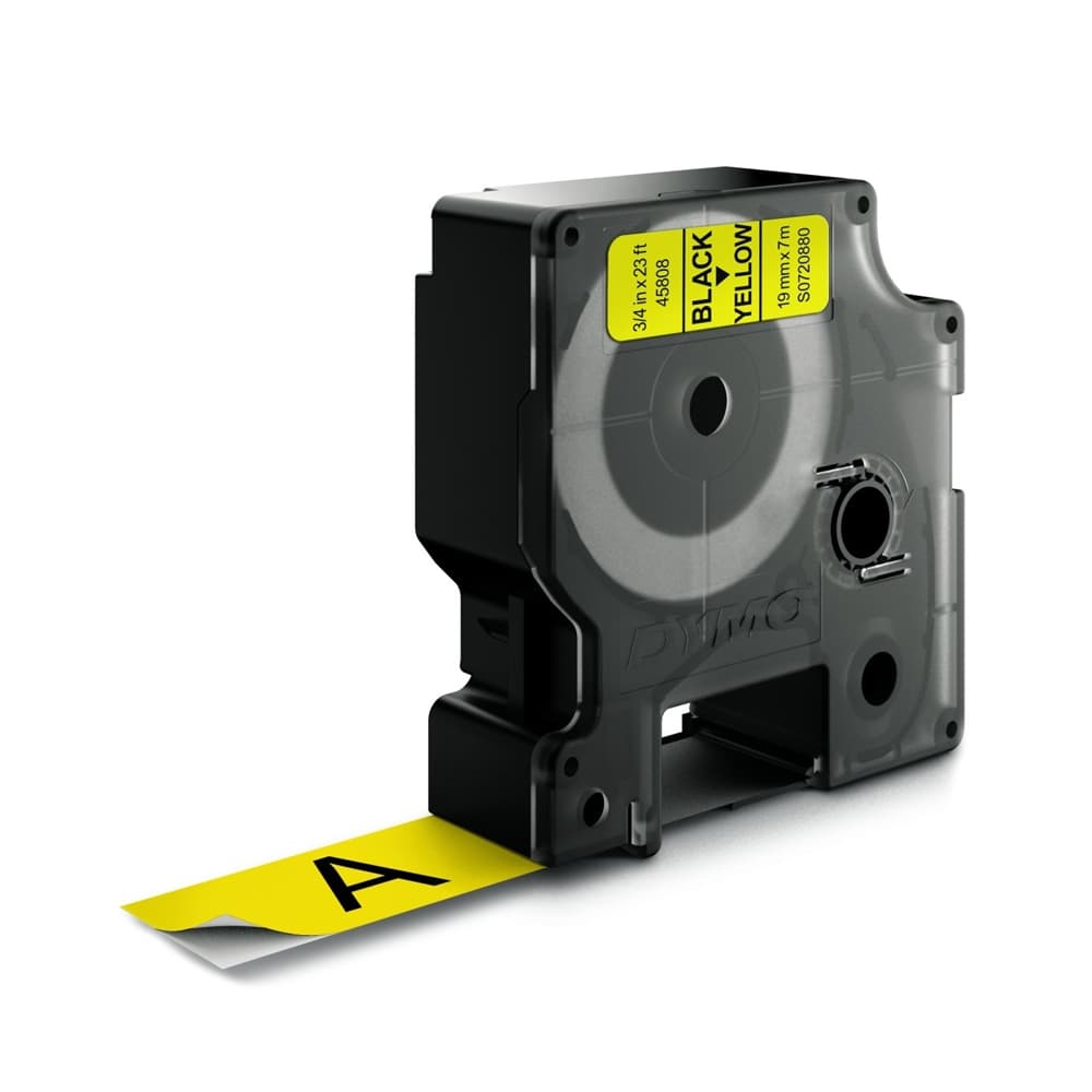 Fita 19mmx7m Preto/Amarelo Poliéster 45808