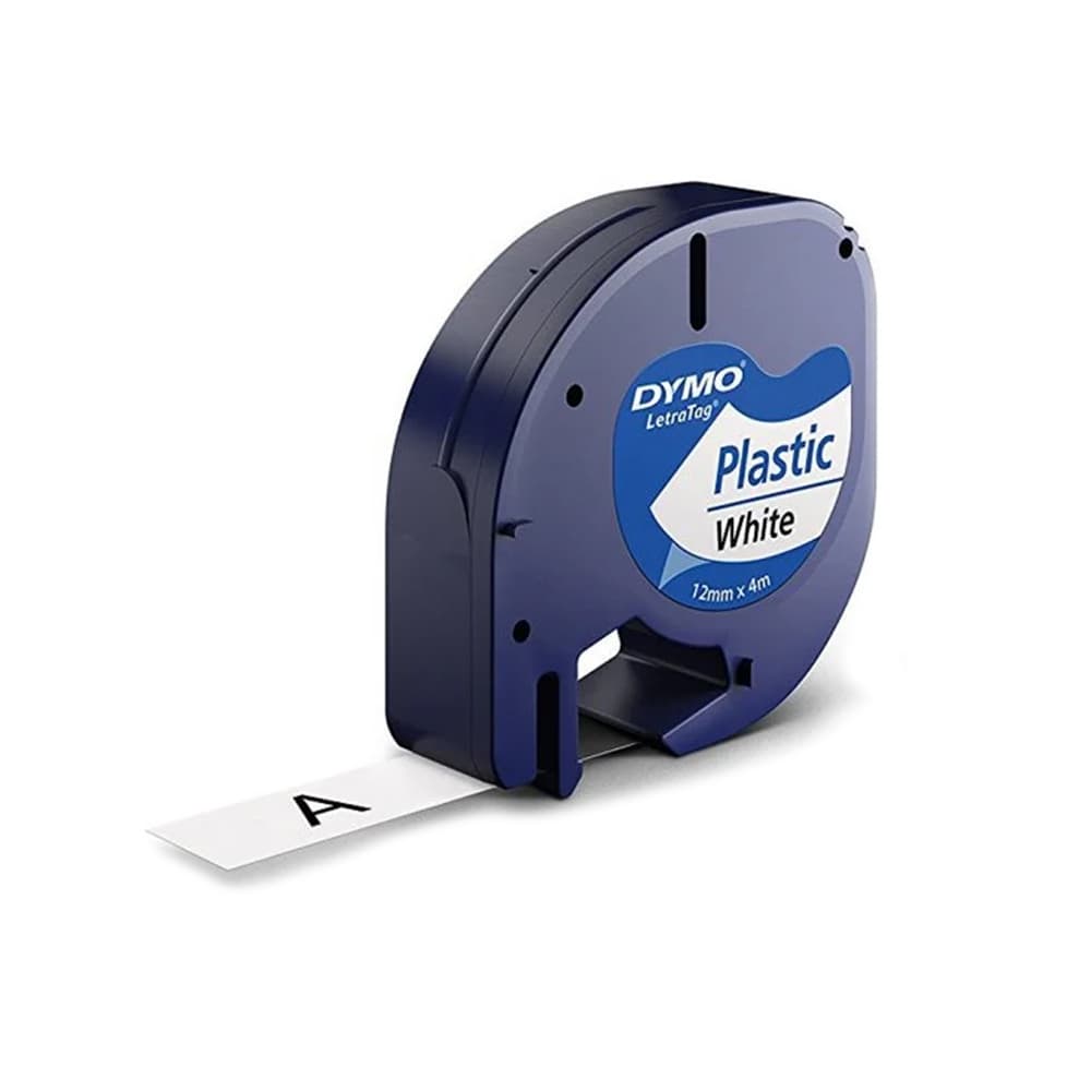 Fita 12mmx4m Preto/Branco Plástico 91201