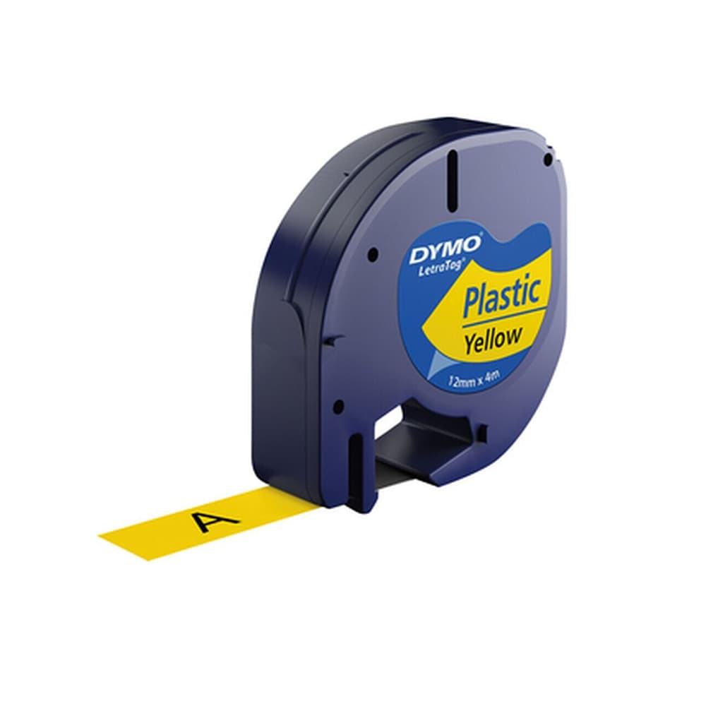 Fita 12mmx4m Preto/Amarelo Plástico 91202