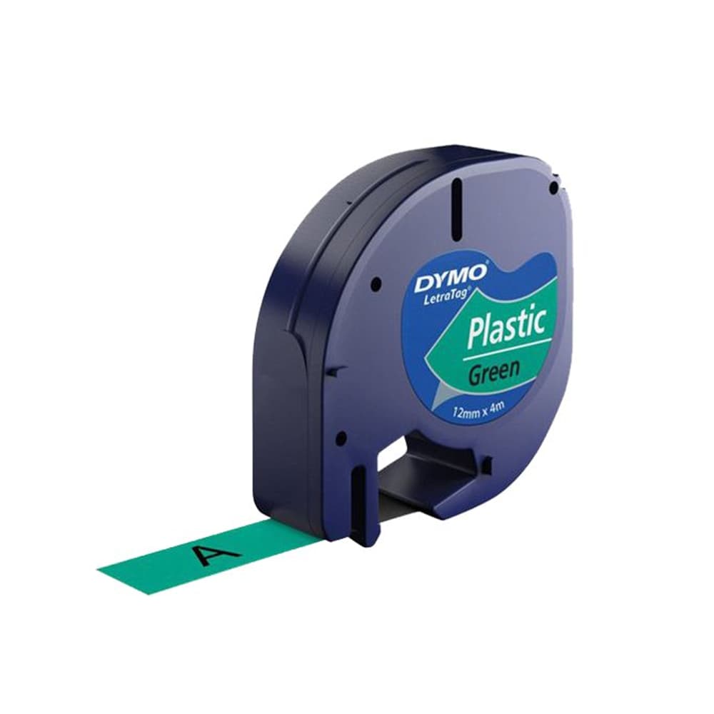 Fita 12mmx4m Preto/Verde Plástico 91204