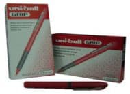 Marcador Roller Uniball Grip UB245 0,5mm Vermelho 12un