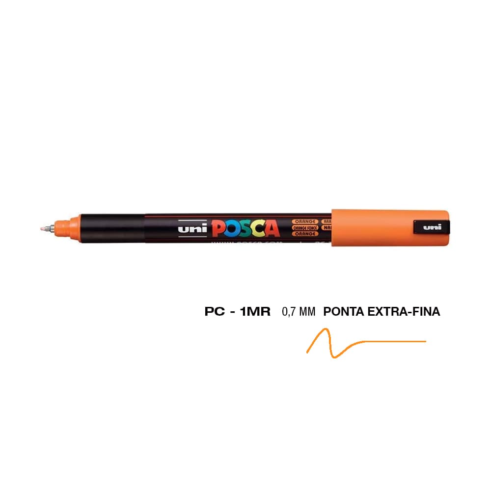Marcador Uniball Posca PC-1MR 0,7mm Laranja (4) 1un